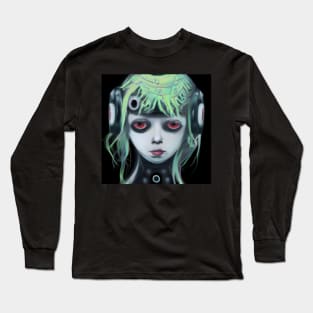 Cyber geisha anime girl Long Sleeve T-Shirt